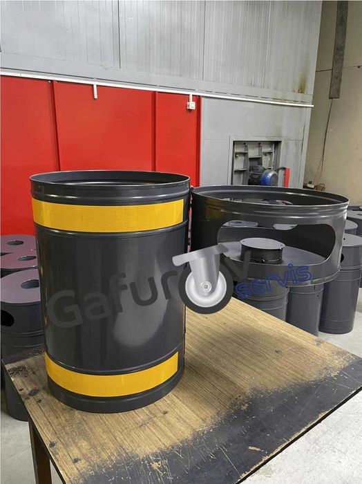 Метално парково кошче за отпадъци 50 л - с пепелник