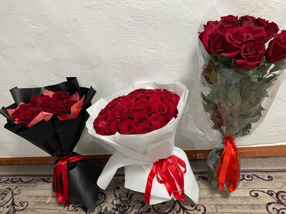 Роза красная 51 шт