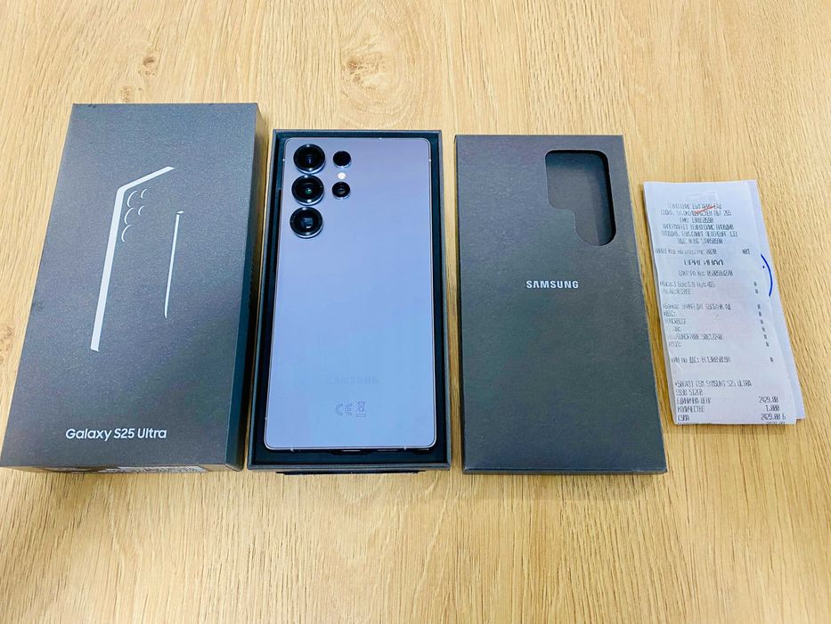 НОВ !!! Samsung S25 Ultra, 12GB RAM, 512GB, 5G, SilverBlue, Технополис