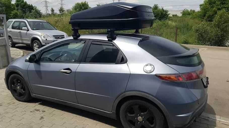 Автобокс Junior Easy 145x94x40cm с 85mm крепежи,с ключ,420 литра черен