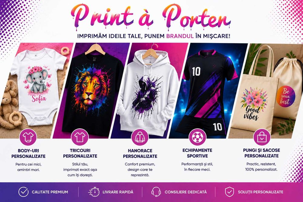 TRICOURI PERSONALIZATE PLOIEȘTI – Print Dtf Premium, calitate exceptională, livrare rapidă