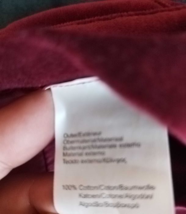 Sapca/beretă catifea, vișiniu, 100% bumbac. Firma: Claire's.Noua.58-60