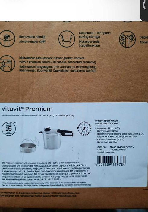 Oala sub presiune  vitavit premium