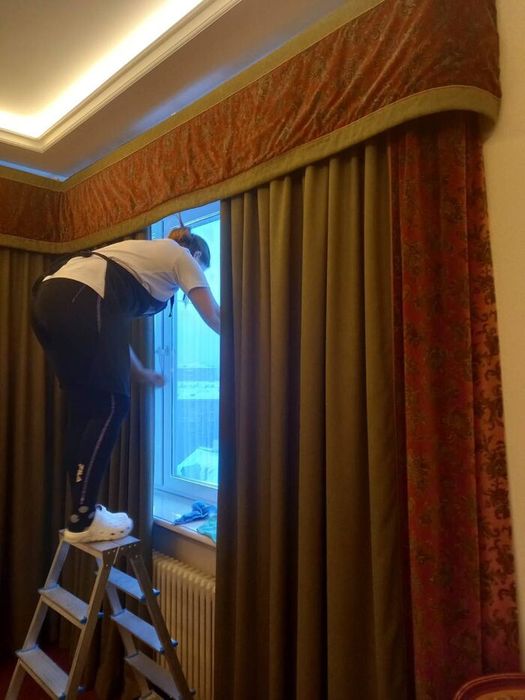 Стирка штор, прачечная