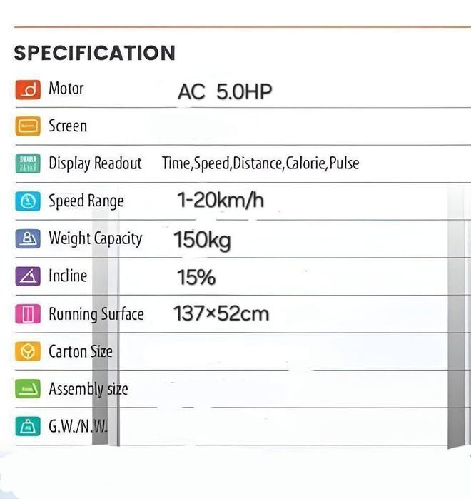 Беговая дорожка Model:701S FITNESS GEAR