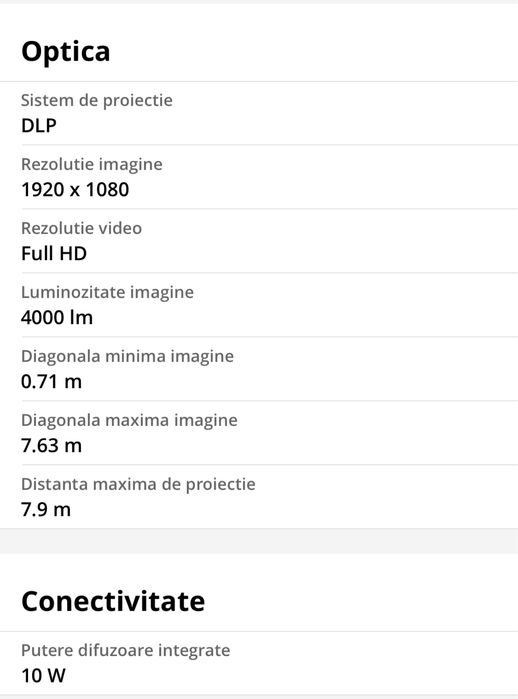 Videoproiector Laser Optoma ZH403, Business, FullHD,  4000 lumeni