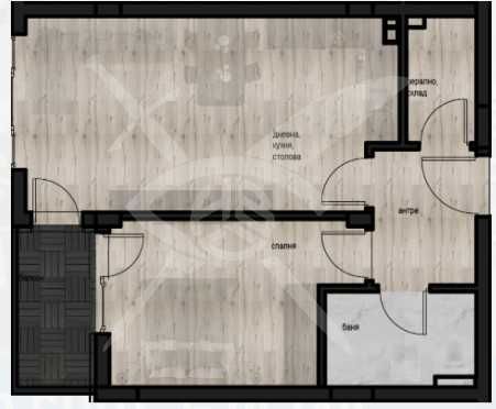 Двустаен апартамент в кв. Кючук Париж 361-12178