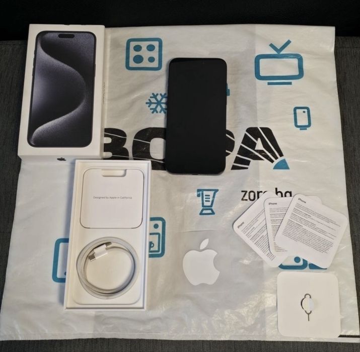 КАТО НОВ 256GB iPhone 15 Pro Max Зора Гаранция 2025г. Blue | Син