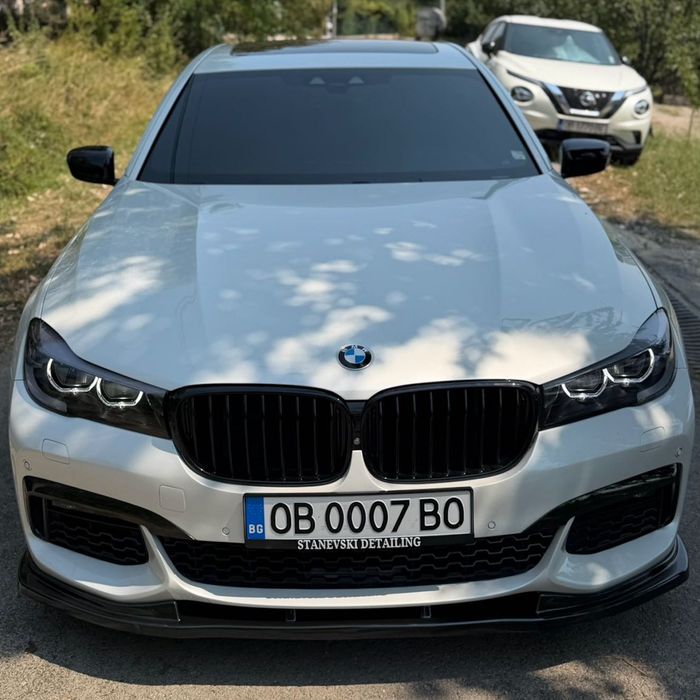Преден Лип Спойлер BMW БМВ G11 G12 (2015-2019) – Maxton Стил – Черен Гланц НА СКЛАД!!