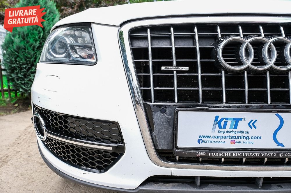 Grile Laterale Audi Q5 SUV 8R (2008-2011) RS Design Negru Lucios Chrom