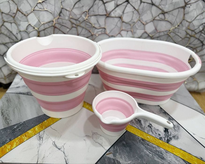 Набор ванночка . Складывается 
Складывается

Nabor Yigma 3 talik 
Sifa