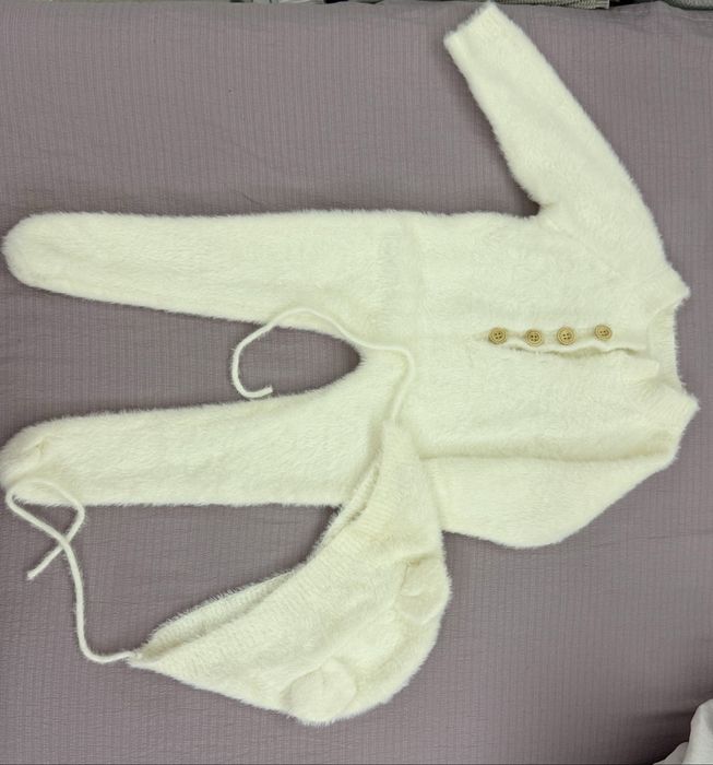 Детский теплый мягкий костюм с шапкой новые