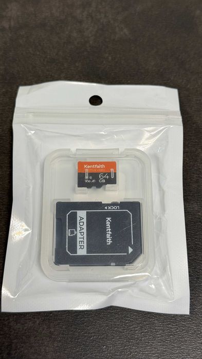 MicroSD карта памет Kentfaith 64GB (V30, A1) + Адаптер