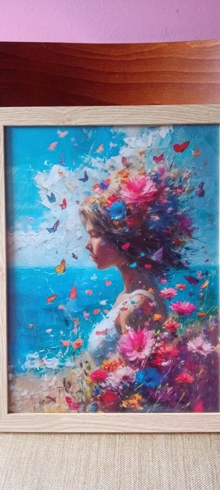 Средиземноморска Прибрежна Сцена-Жива Морска Картина с Балкон,