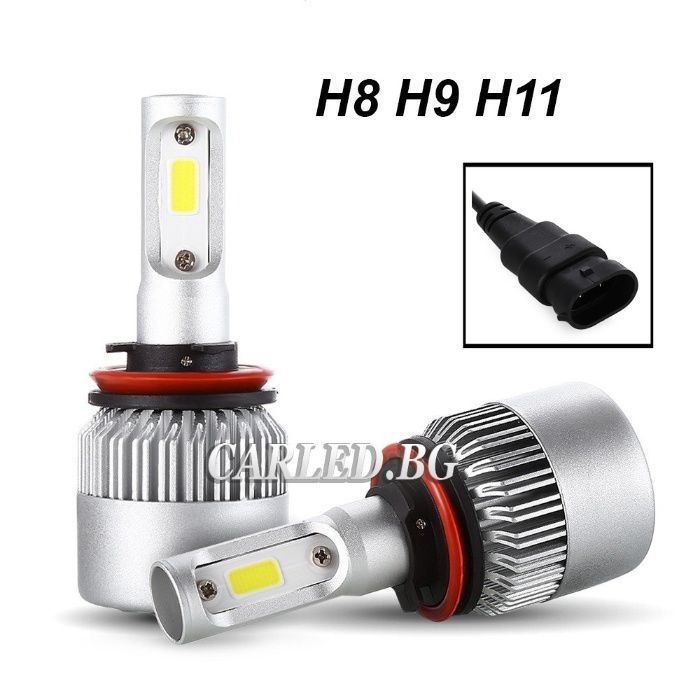 Led Крушки H7 H1 H4 H11 H16 H3 H8 H9 HB3 HB4 Лед 72W