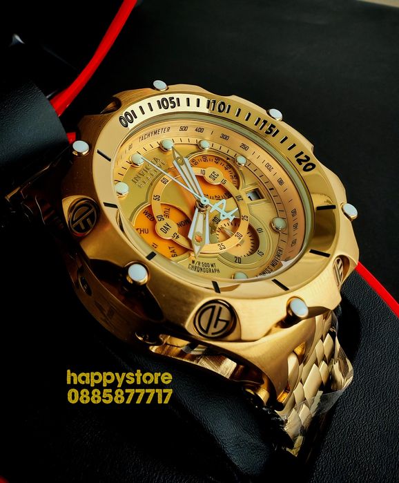 часовник INVICTA Venom Reserve Gold 54 mm, Инвикта нов