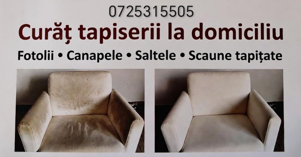 Curățare tapiserii scaune fotolii canapele saltele