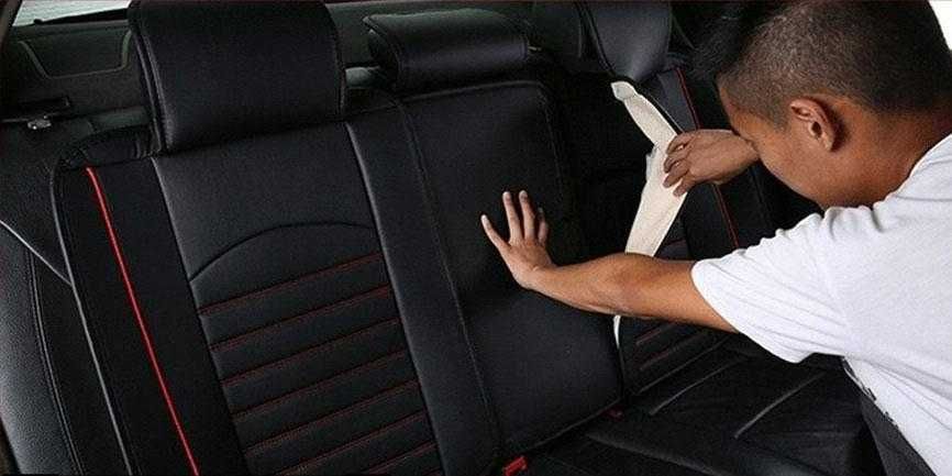 Луксозна тапицерия за кола / автомобил в черен / бежов цвят