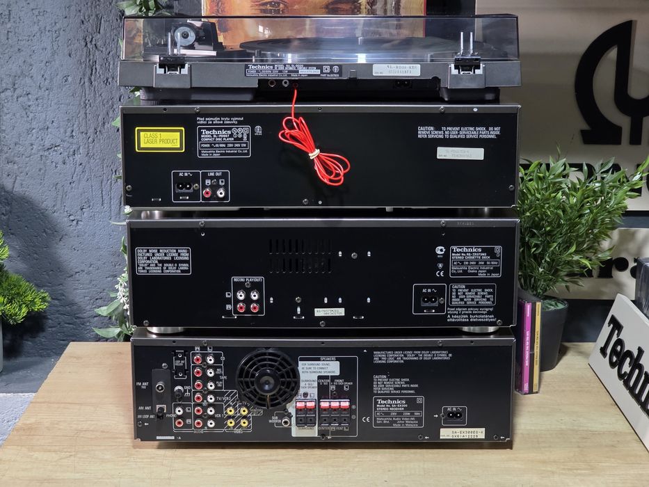 Linie audio TECHNICS, cd player 5 disc, dublu deck, amplituner, pick-up  hifi stereo retro