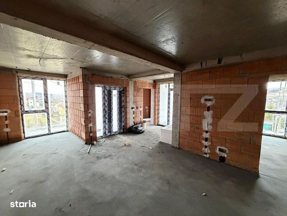 Apartament 3 camere, semifinisat, Zalau