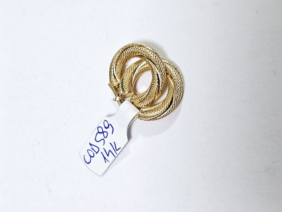 Vand cercei din aur 14 k 1.81 g cod 589