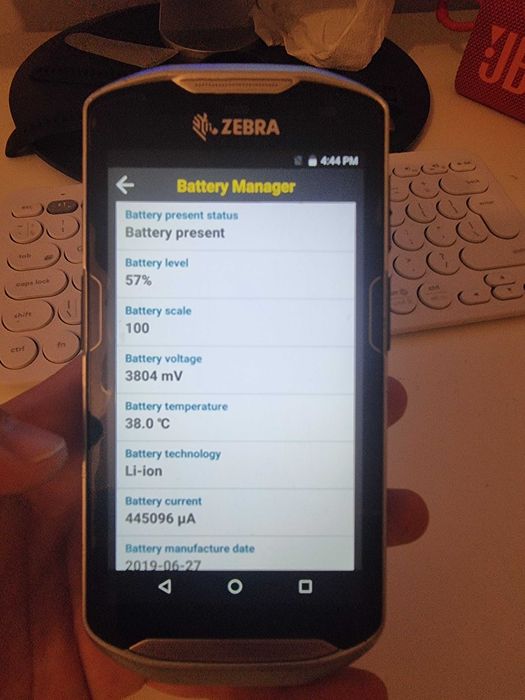 Zebra tc56dj with car stand