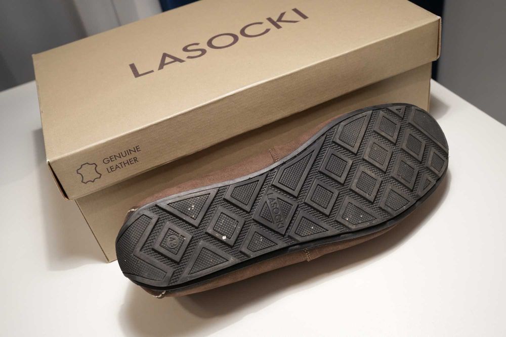 Mocasini Lasocki din piele naturală, maro, mărimea 43 – noi