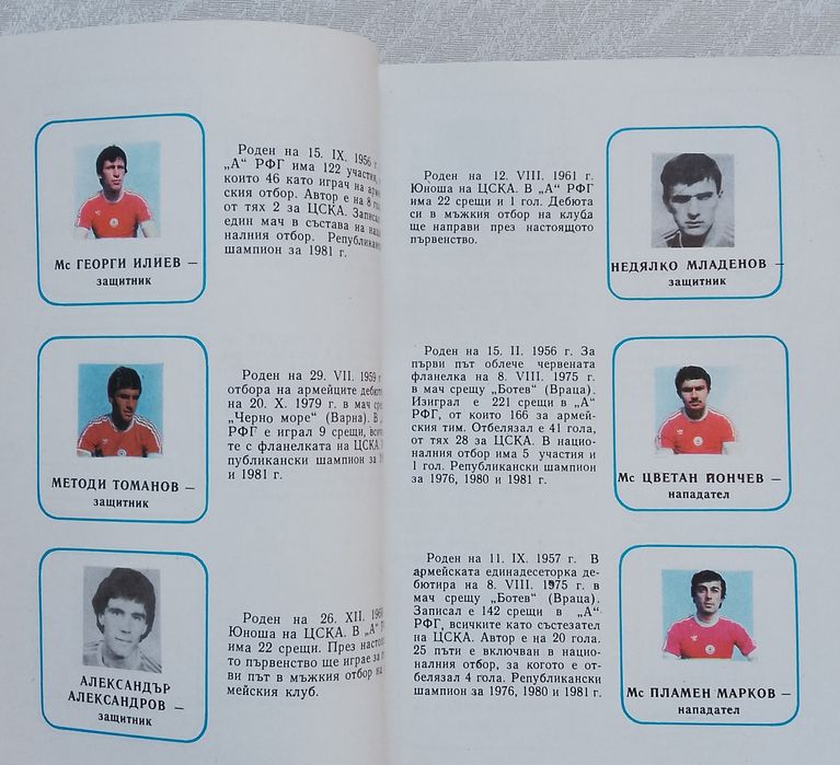 ФК • ЦСКА програма есен 1981