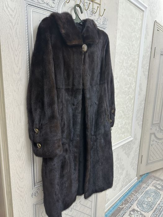 норковая шуба с капюшоном