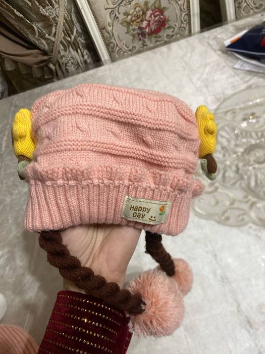 Shapka 1 yoshli qizlar uchun