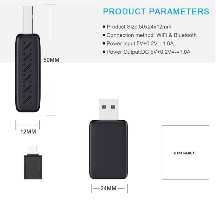 Android Auto / CarPlay - WiFi Адаптер за безжична връзка