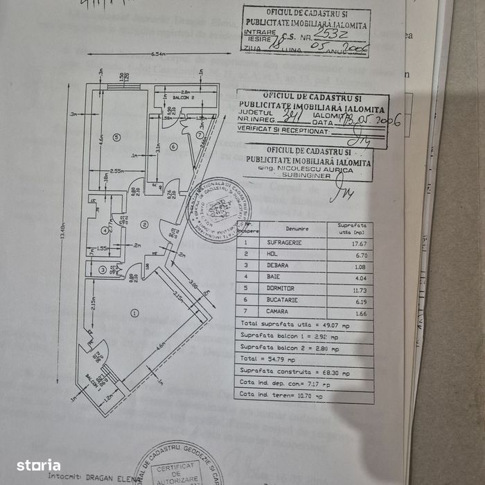 Vand apartament 2 camare  situat central
