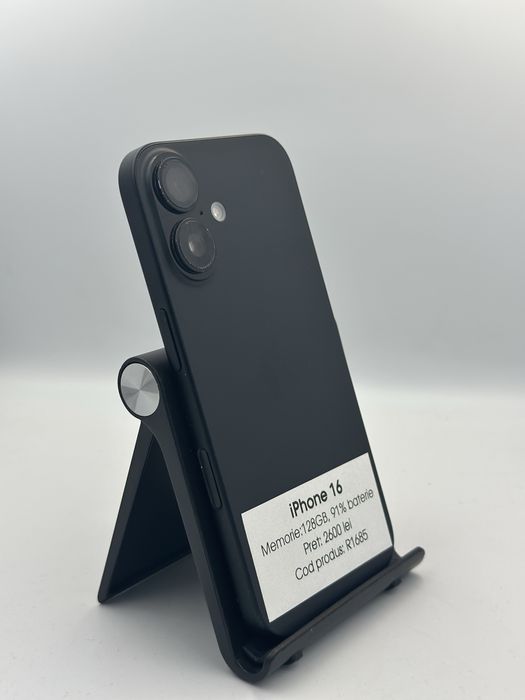 Iphone 16 - 128GB, 91% baterie, 1 an garantie
