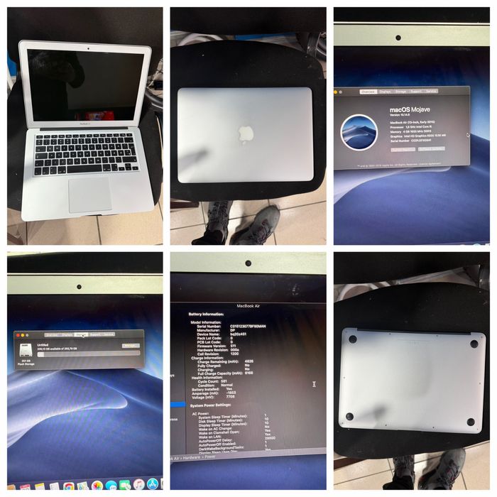 Vand macbook air 13 2015 i5 4gb ram ssd 256gb