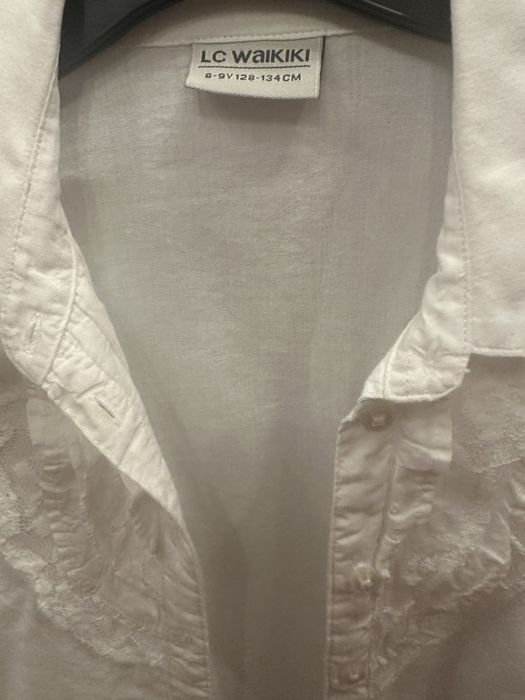 Camasa alba fetite 8-9 ani