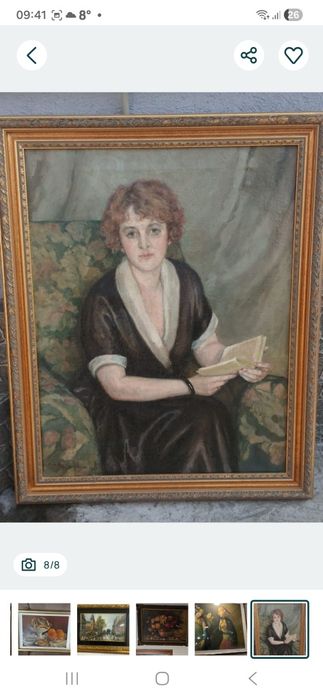 Tablou vechi, ulei, semnat, autor f.cunoscut.