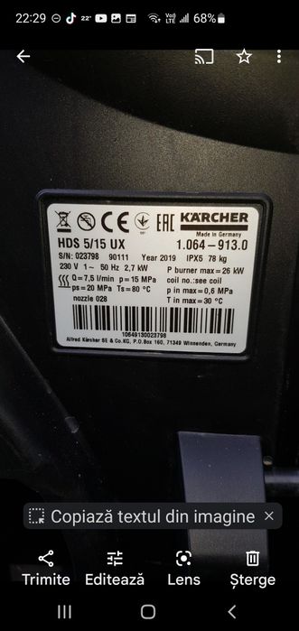 Karcher .aparat de spalat hds 5/15 ux