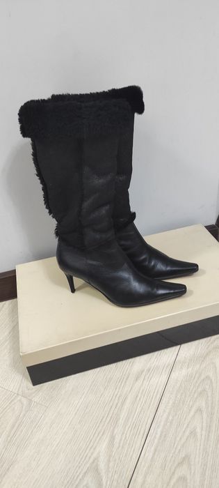 Сапоги кожаные женские