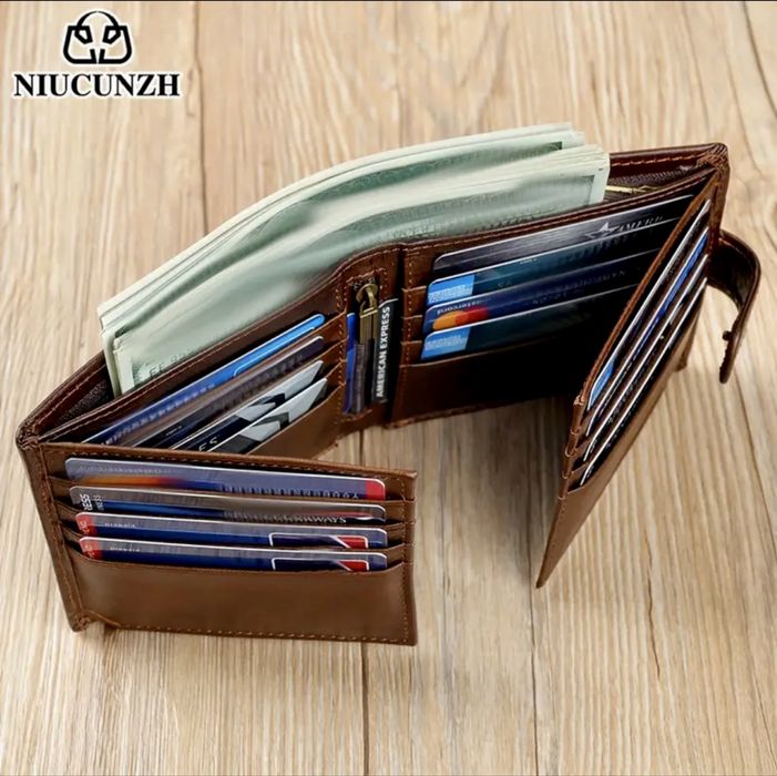 Мъжки универсални кожени портфейли /Луксозни и Елегантни -10% Промоция