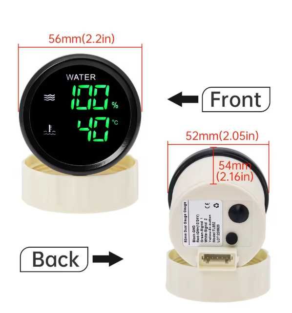 Комбиниран уред нивомер гориво + температура вода.