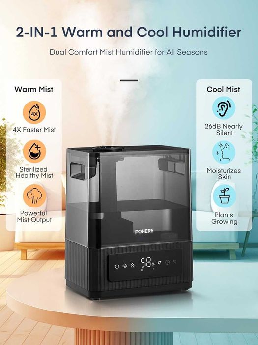 Umidificator de aer cu ultrasunete, capacitate 6L - ultima bucata