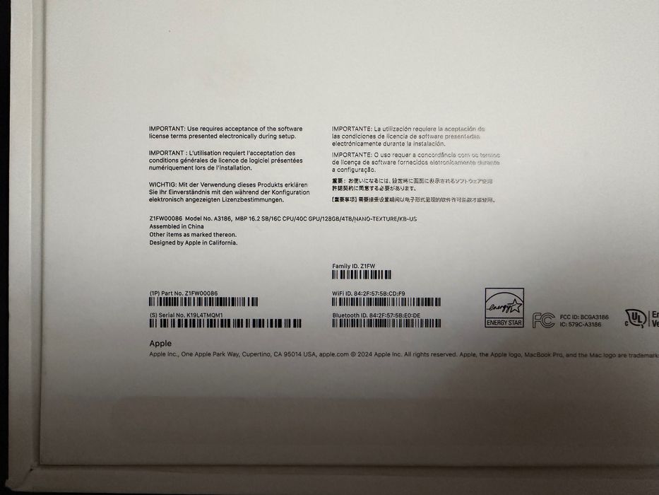 Apple MacBook Pro 16'' M4 MAX, 128GB, 4TB, Space Black, LLA(US)