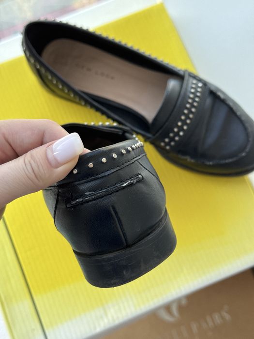 Лоферы черные new look