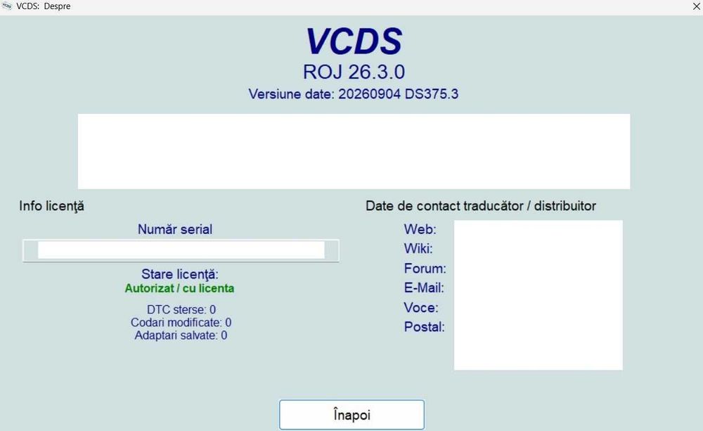 Tester VCDS ATMEGA cu SOFT 26.9 EN/RO din Septembrie 2026