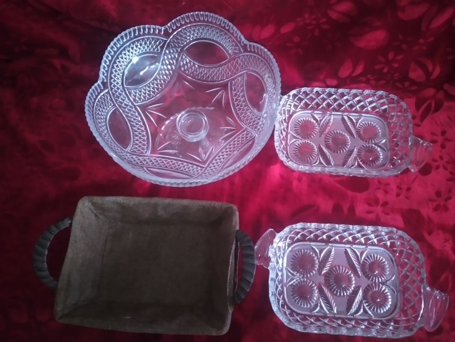 Ваза,Салатница хрусталь 1000тг