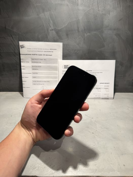 Перфектен Iphone 15 Black + бележки