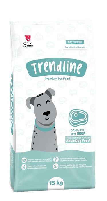 Trendline 15кг говядина корм для собак
