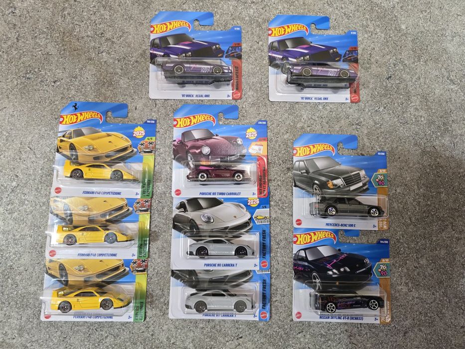 Hotwheels TH - Treasure Hunt - Buick Regal , Porche Pink, Ferrari , MB