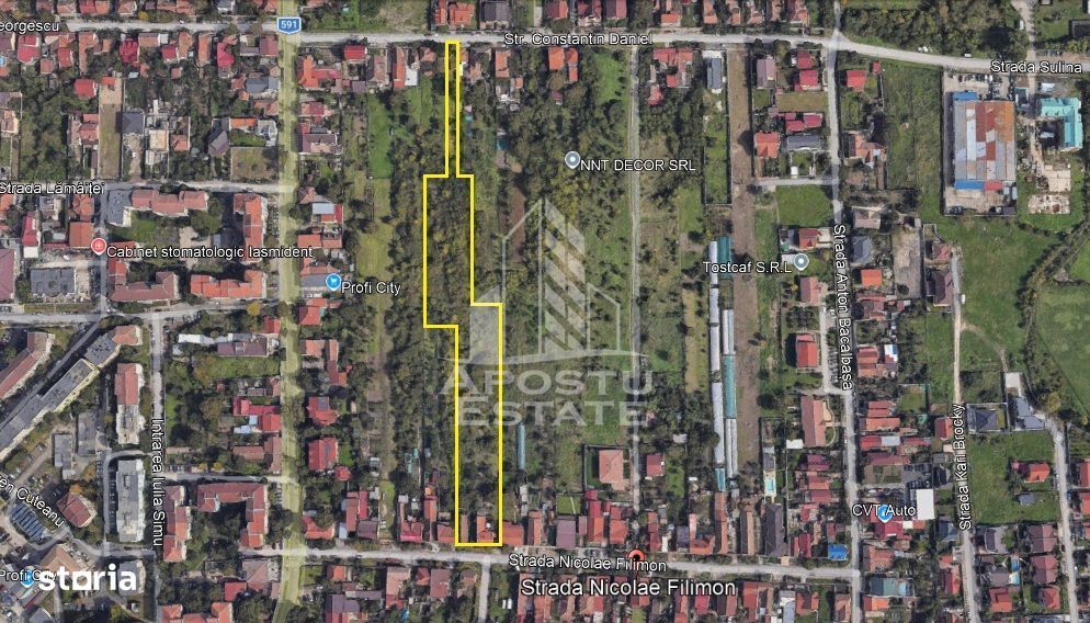 Teren de vanzare 9580 mp, acces de pe doua strazi, Freidorf, Timisoara