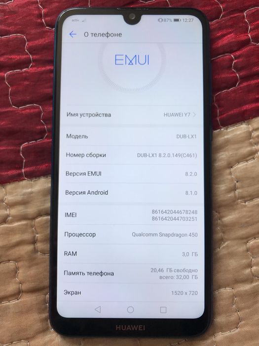 Huawei Y7 32gb без минусов